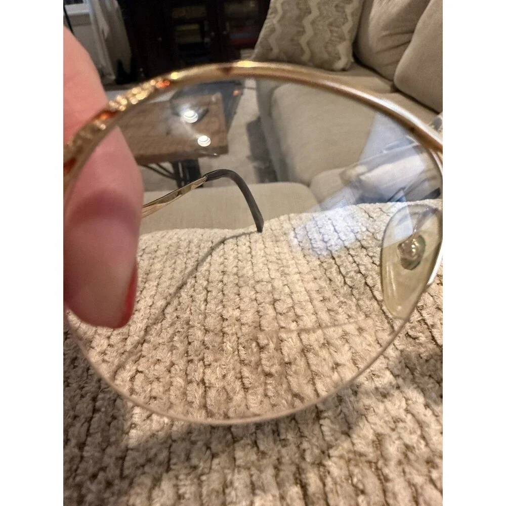 Vintage Christian Dior 2240 Gold Semi Rimless Eyeglass Frames Italy